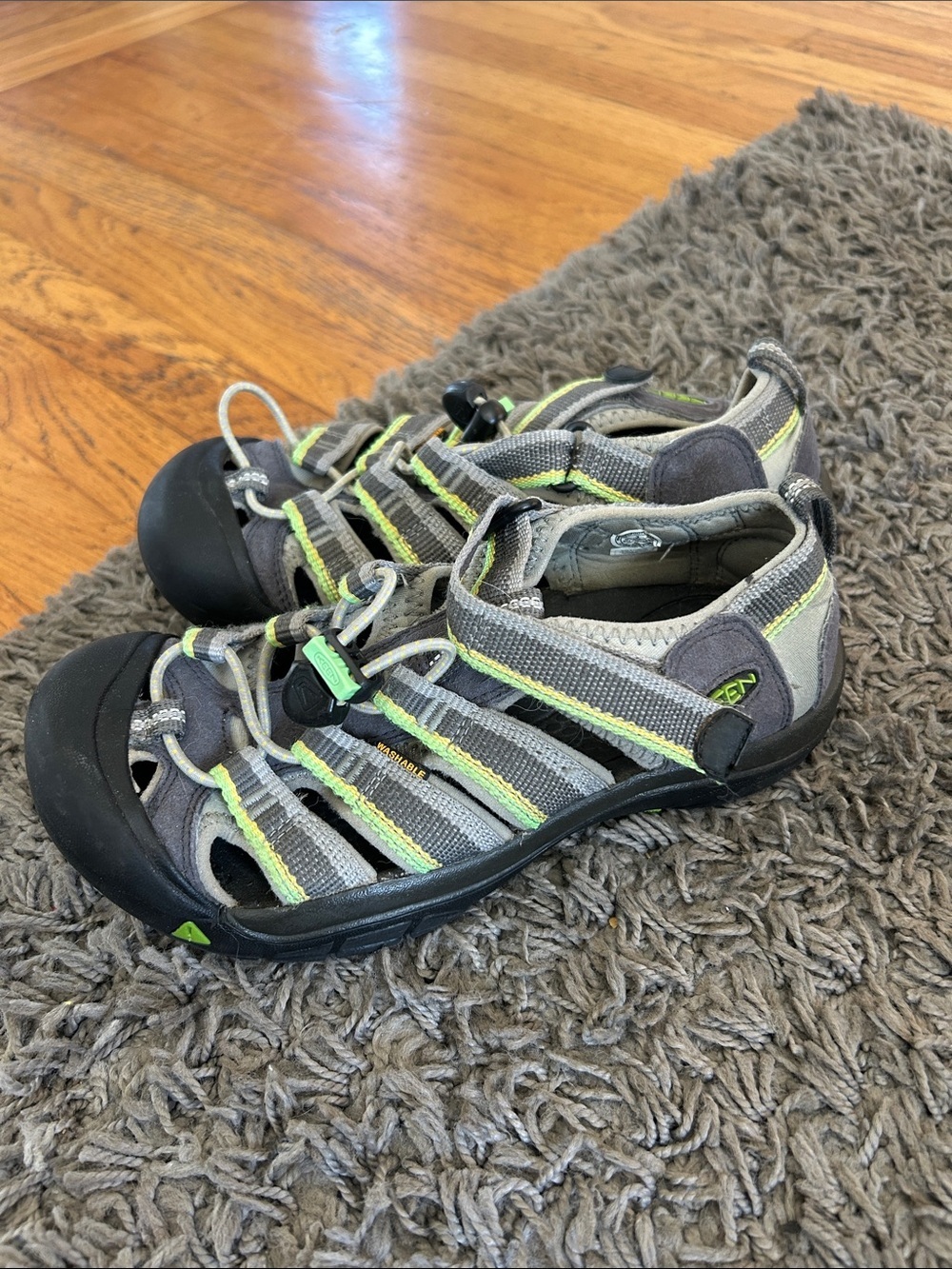 Keen Kids Grey with Lime Accent Outdoor Sandals Size 3